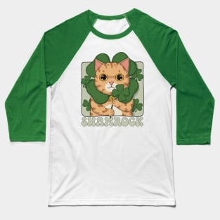 Tabby Shamrock Baseball T-Shirt